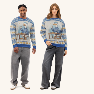 Spin Class Hanukkah couples sweatshirt set