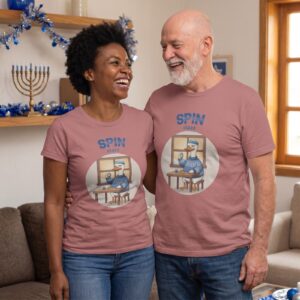 Styling photo, Spin Class Matching Hanukkah Shirts for Couples
