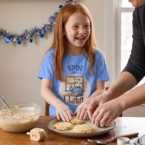 Styling photo, Spin Class Kids Hanukkah Shirt