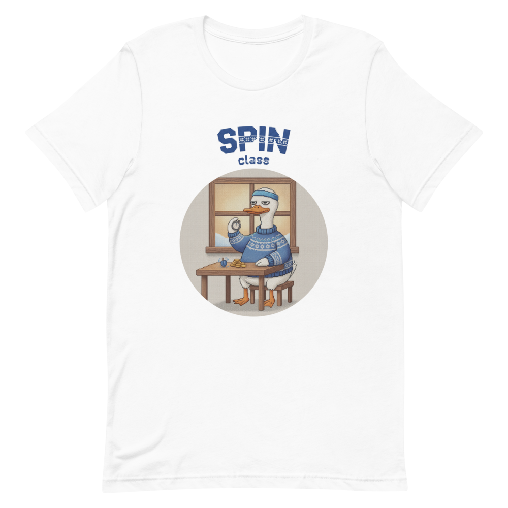 Spin Class Ugly Tee — Pure White flat