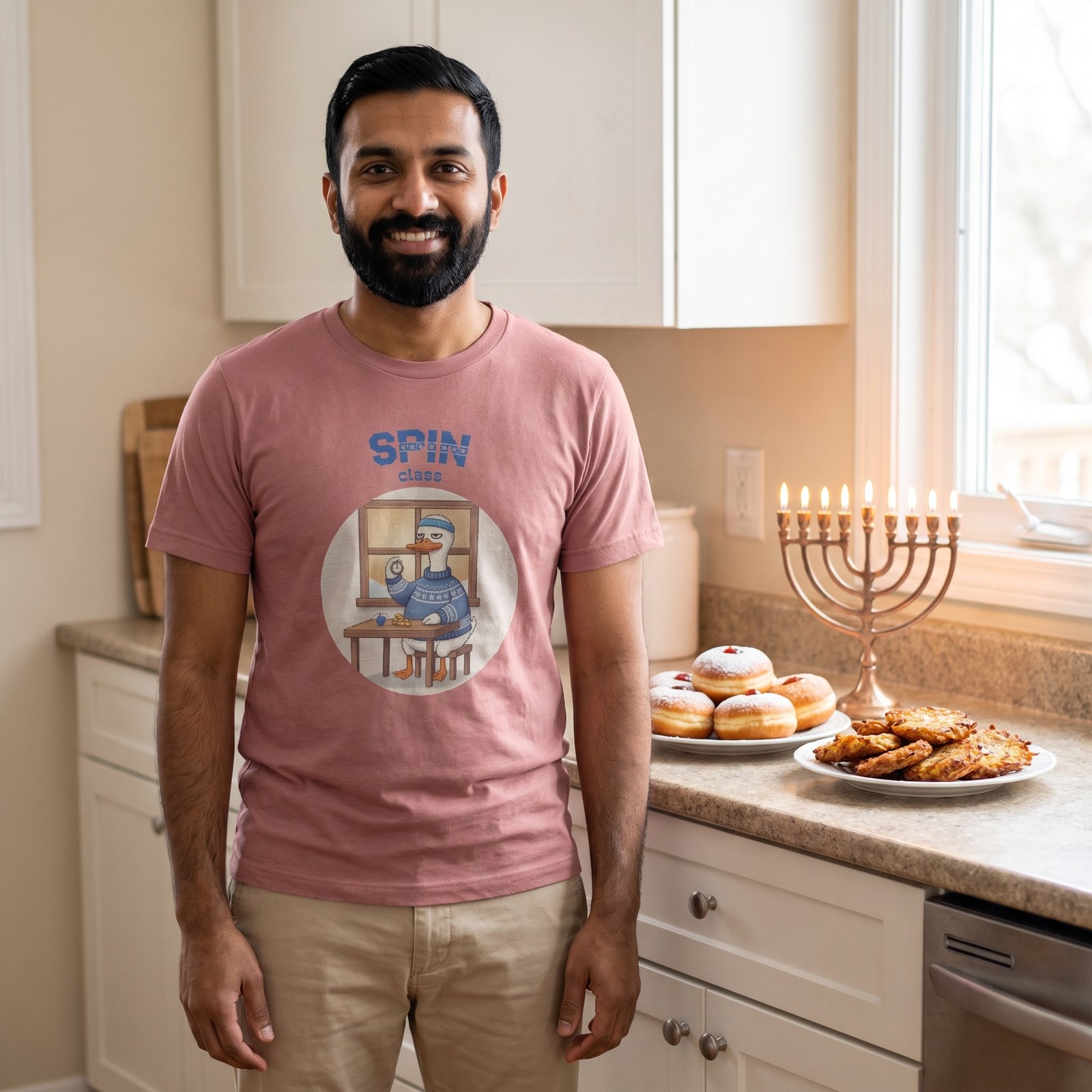 Styling photo, Spin Class Funny Hanukkah Shirt