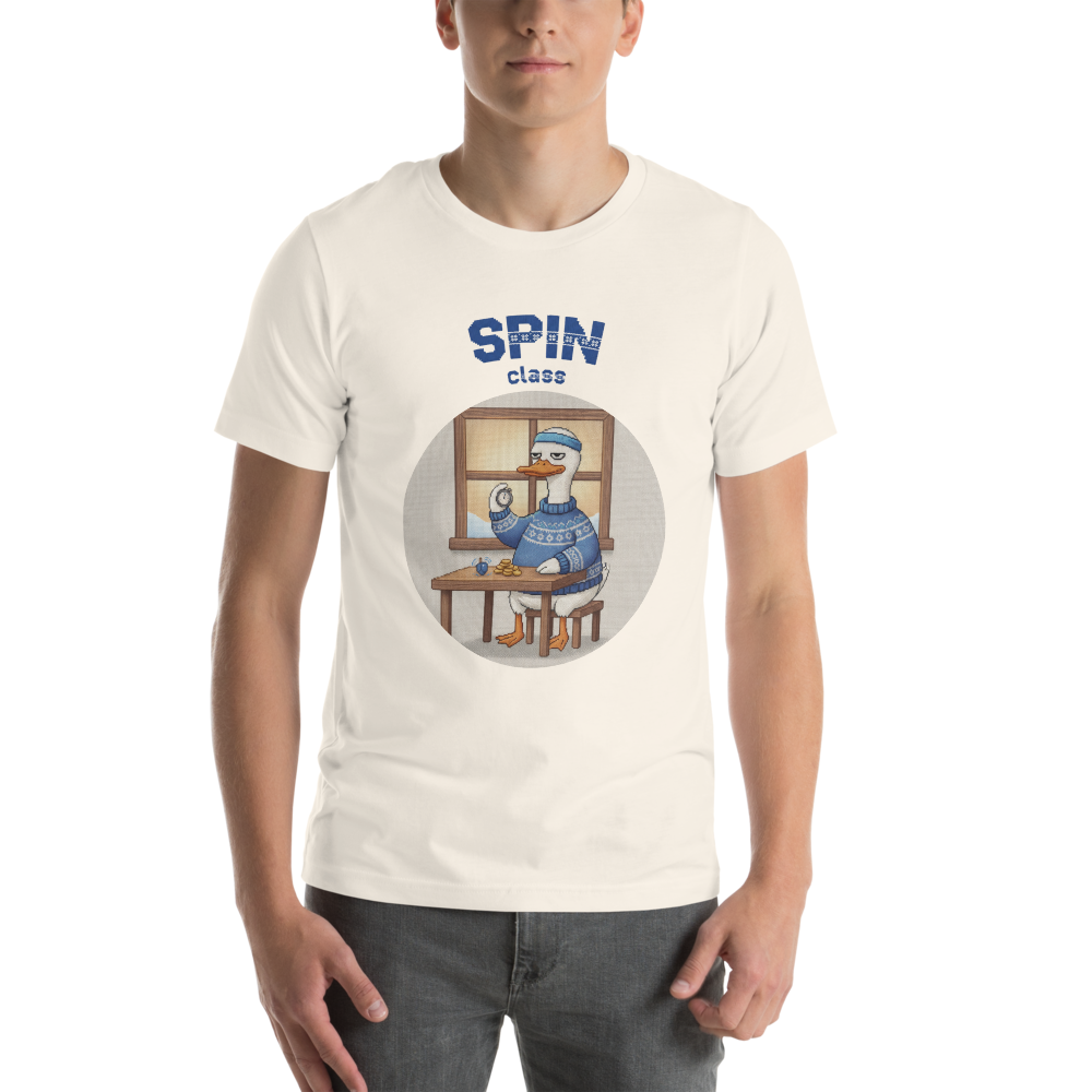 Spin Class Ugly Tee — Vintage White model