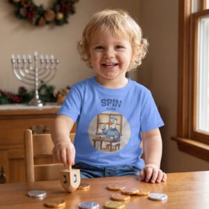 Spin Class Toddler Hanukkah Shirt | Ugly Hanukkah Tee, 2T to 5T