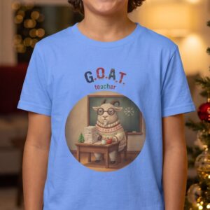 G.O.A.T. Teacher Kids Ugly Christmas Shirt