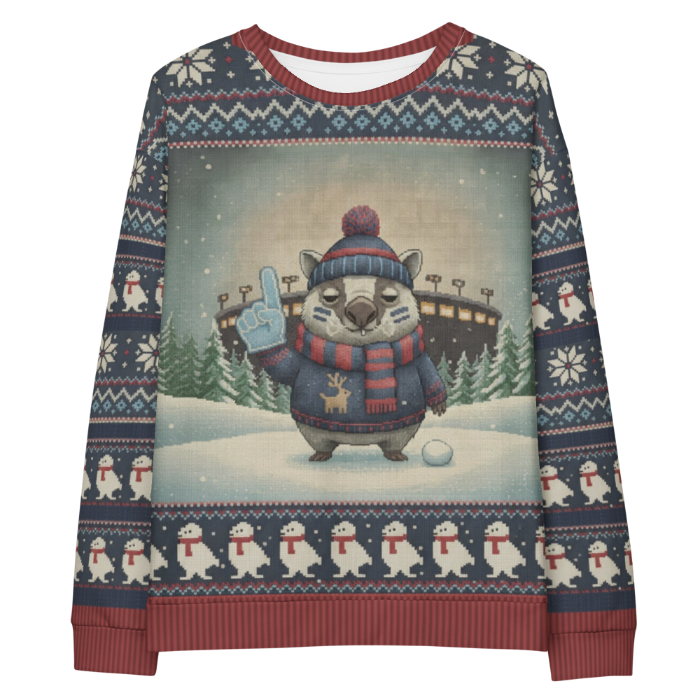 Tennessee Fan ugly Christmas sweatshirt, front flat
