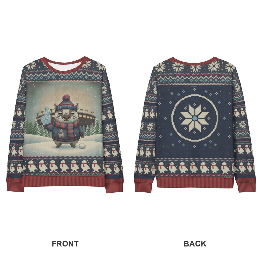 Tennessee Fan ugly Christmas sweatshirt, front and back
