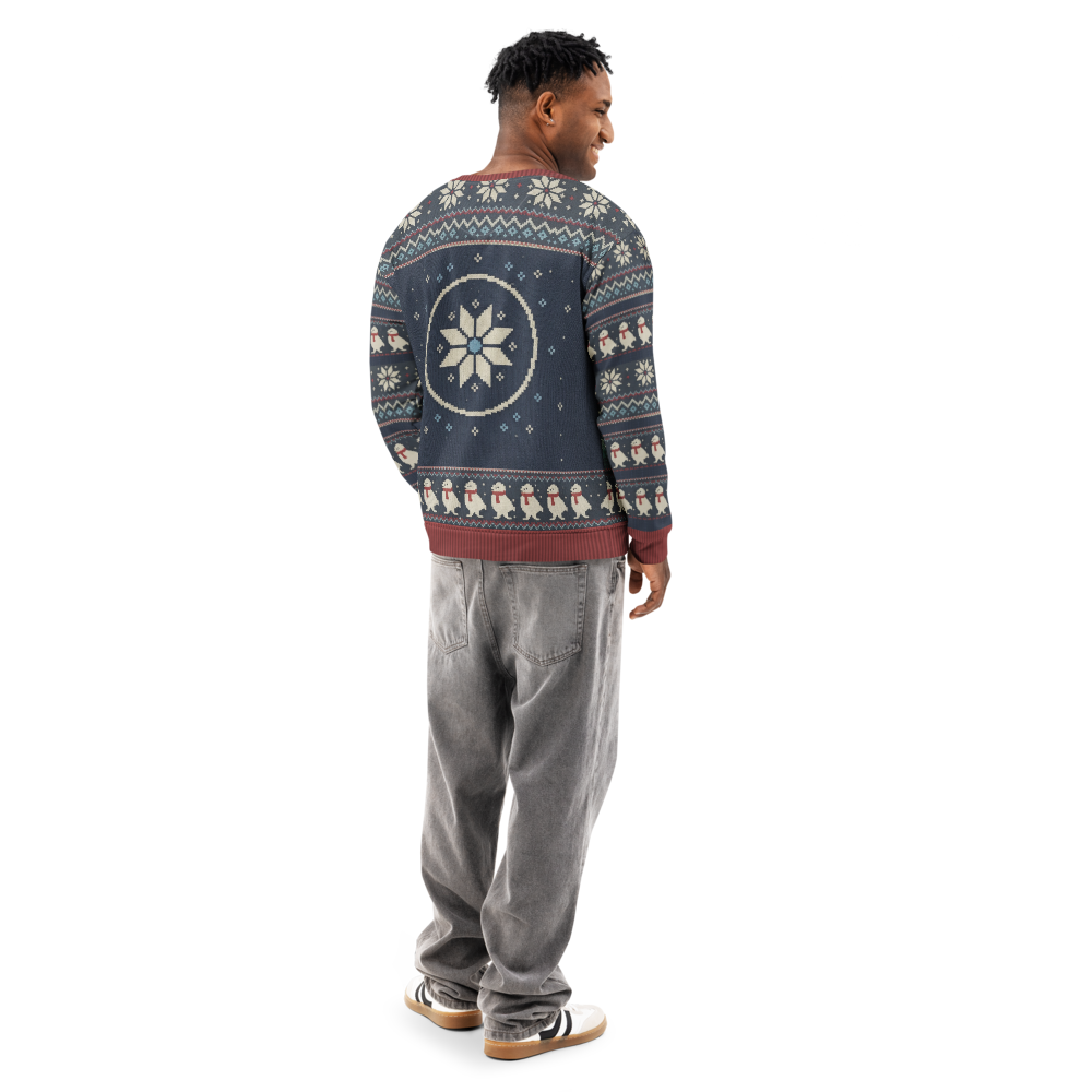 Tennessee Fan ugly Christmas sweatshirt, men's back