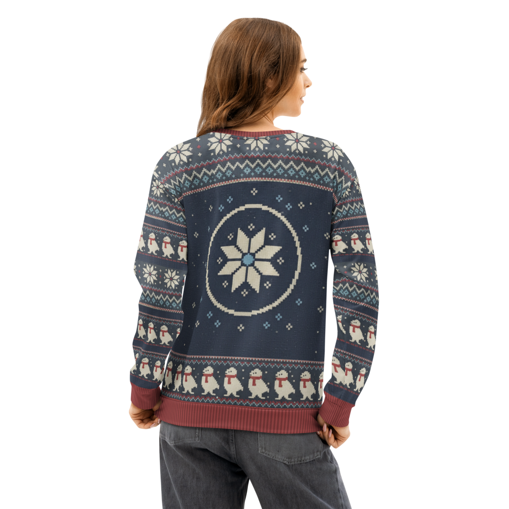 Tennessee Fan ugly Christmas sweatshirt, women's back