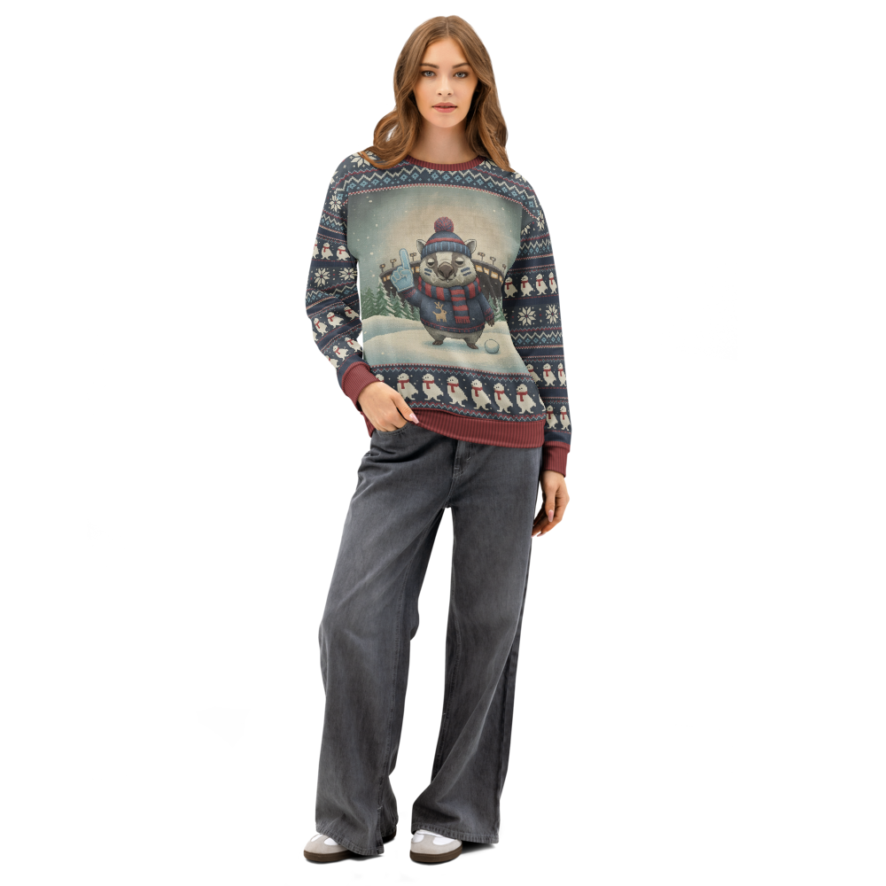 Tennessee Fan ugly Christmas sweatshirt, women's front