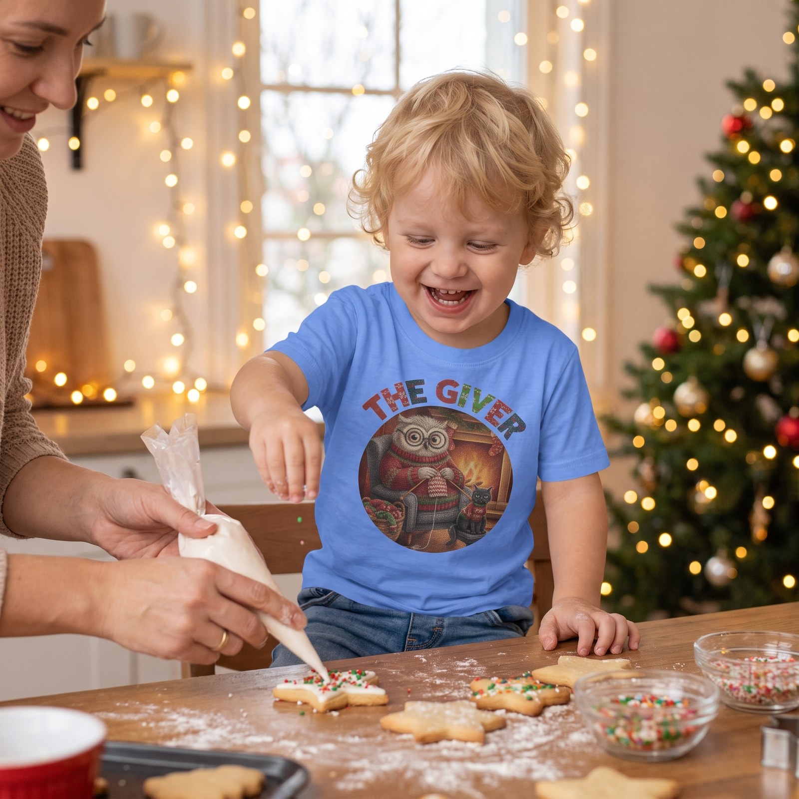 Styling photo, The Giver Toddler Ugly Christmas Shirt