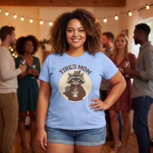 Plus size styling photo, Tired Mom Ugly Christmas Shirt