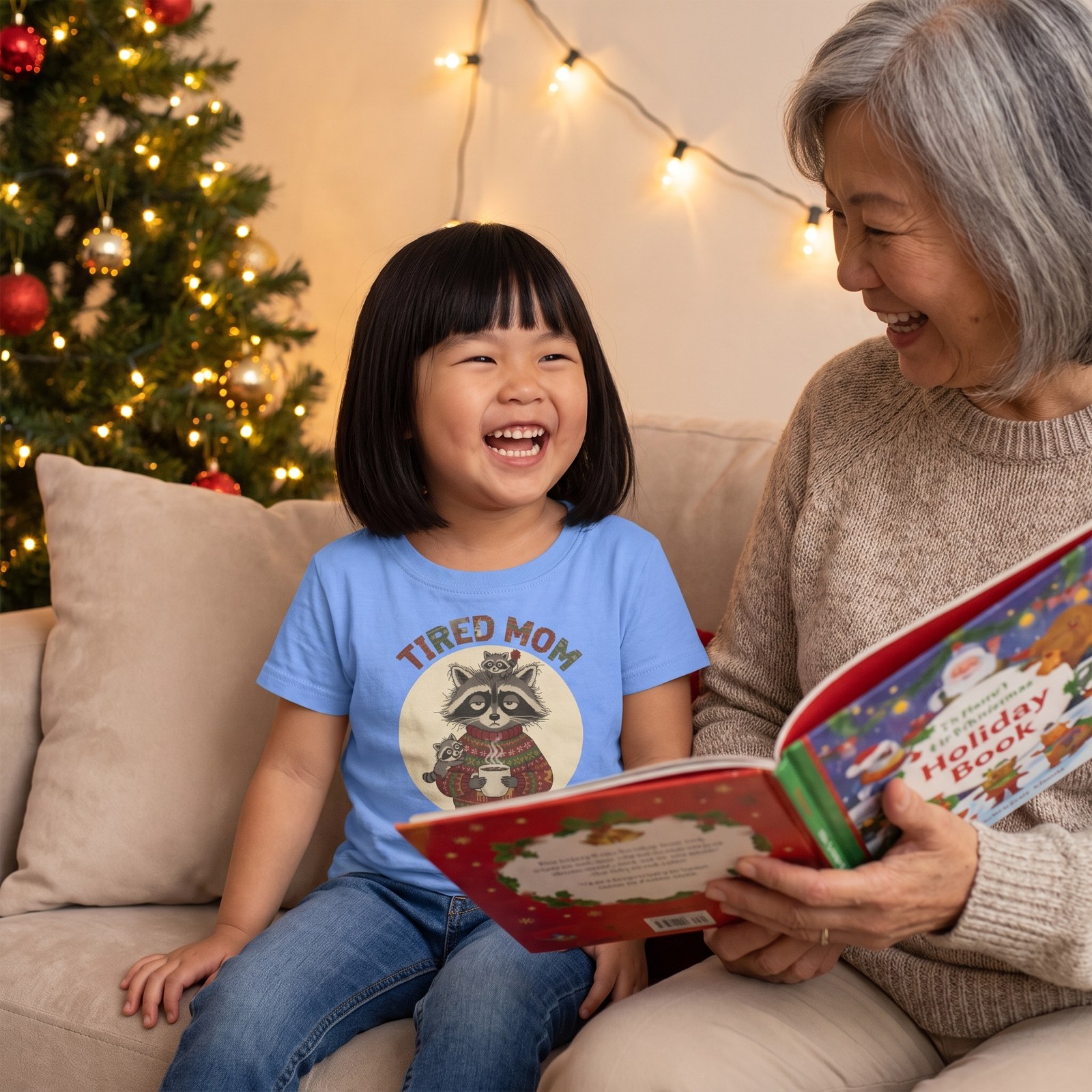 Styling photo, Tired Mom Toddler Ugly Christmas Shirt