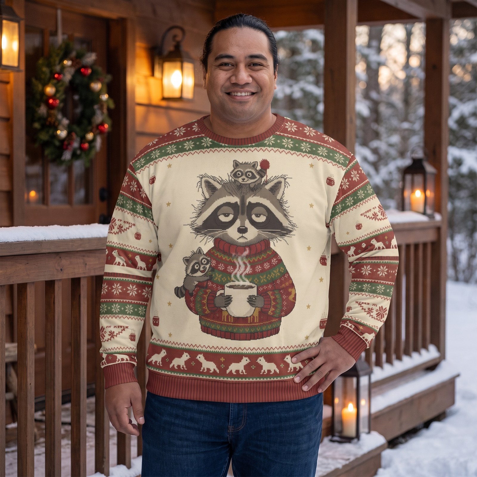 Plus size styling photo, Tired Mom Ugly Christmas Sweater
