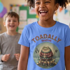 Toadally Festive Kids Ugly Christmas Shirt