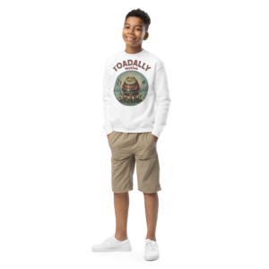 Toadally Festive Kids Ugly Christmas Sweater | Youth Crewneck Sweatshirt