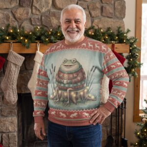 Plus size styling photo, Toadally Festive Ugly Christmas Sweater