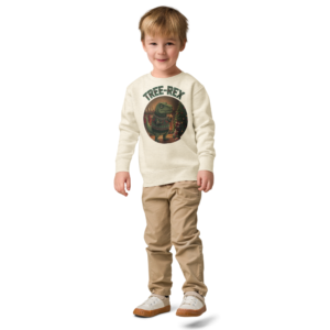Tree-Rex Toddler Ugly Christmas Sweater | Kids Crewneck Sweatshirt, Ages 2 to 7
