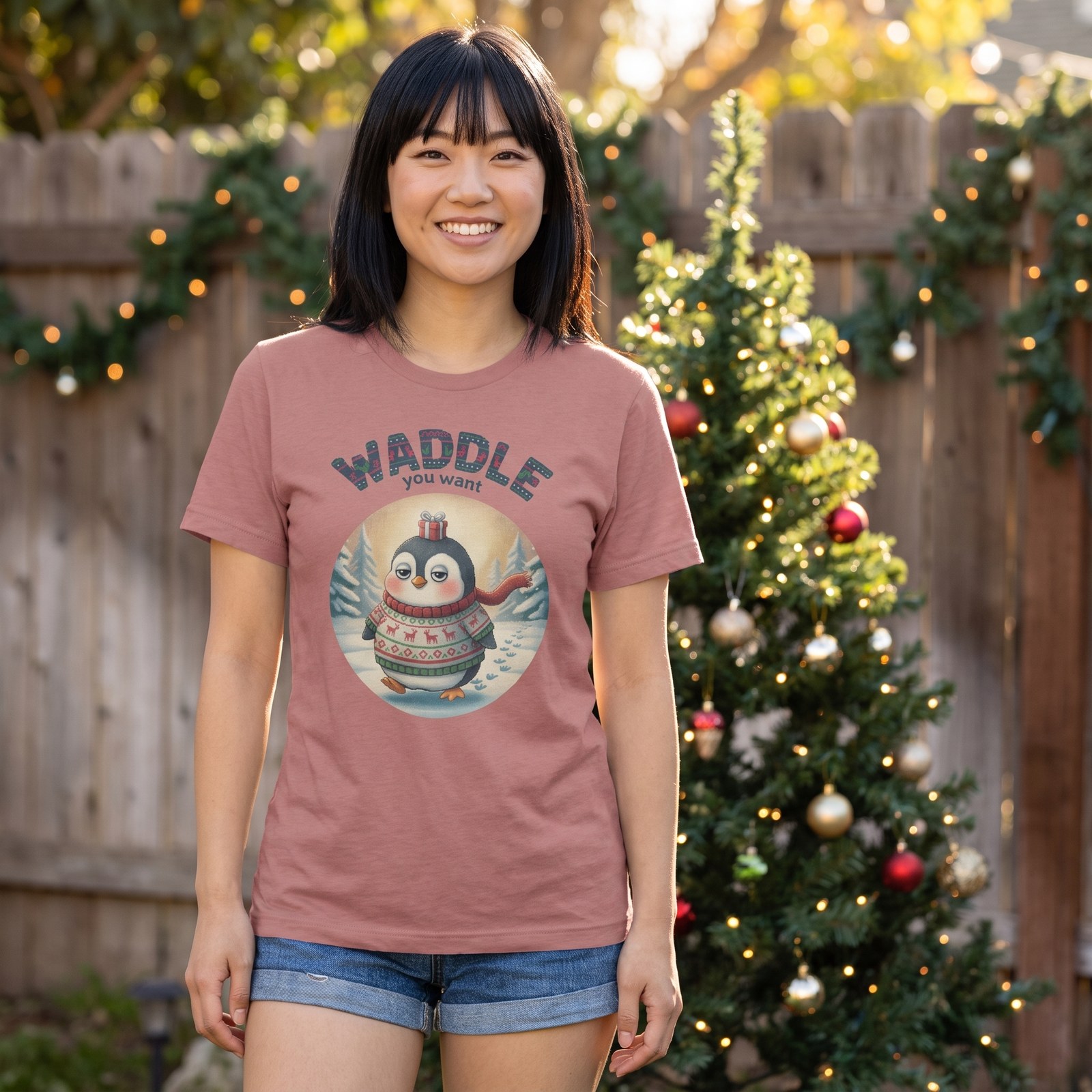 Styling photo, Waddle You Want Ugly Christmas Shirt