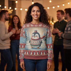 Styling photo, Waddle You Want Ugly Christmas Sweater