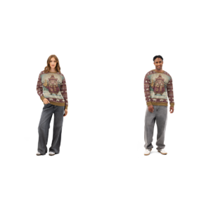 Washington Fan matching ugly Christmas sweatshirts for couples