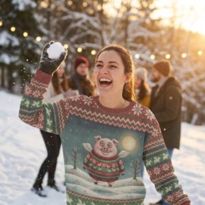 When Pigs Fly Ugly Christmas Sweater
