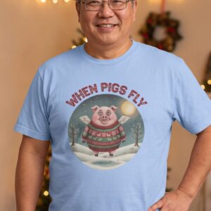 When Pigs Fly Ugly Christmas Shirt