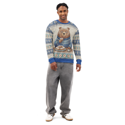 Powder Day Hanukkah sweatshirt men's front